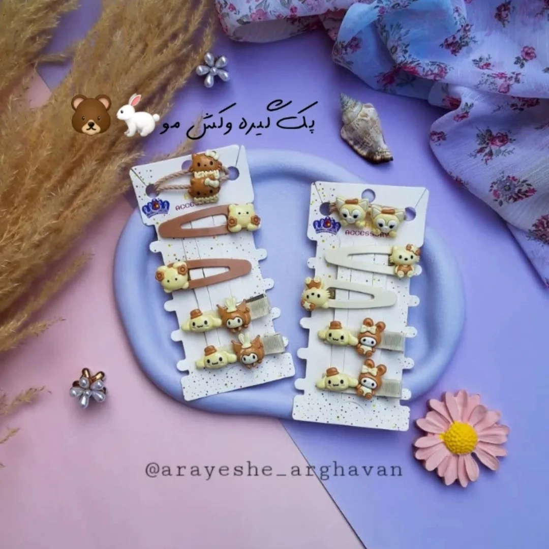 پک گیره وکش مو ۶ عددی